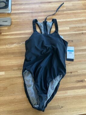Nike Black Swimsuit with Subtle Logo Detail
